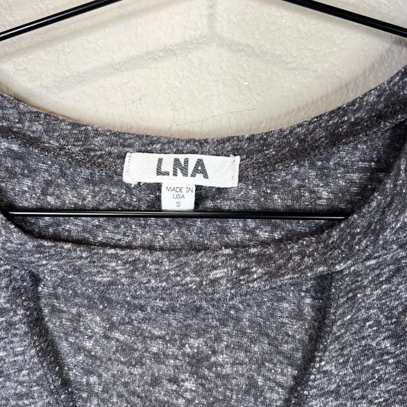 LNA Women Cold Shoulder Knit Pullover Short Sleeve Gray Size Small - Picture 5 of 10